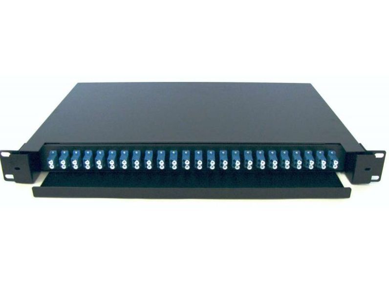 Patch Panel pentru fibra optica, 24x LC/UPC Duplex + 48x Pigtail + tuburi termo protectie, Braun Group PPS-24LUPC-D
