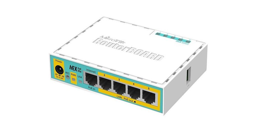 Mikrotik hEX PoE Lite RB750UPr2, Router Ethernet 5 porturi PoE