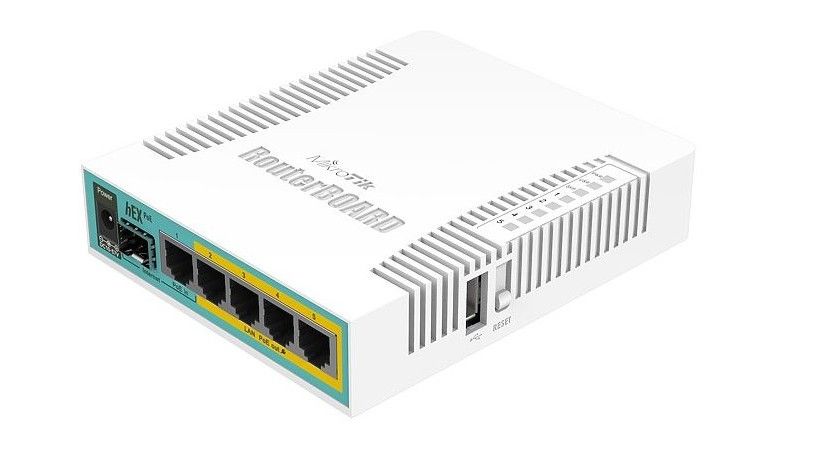 Mikrotik hEX Poe, RB960PGS, Router Ethernet 4 porturi PoE  pasive 12-57V
