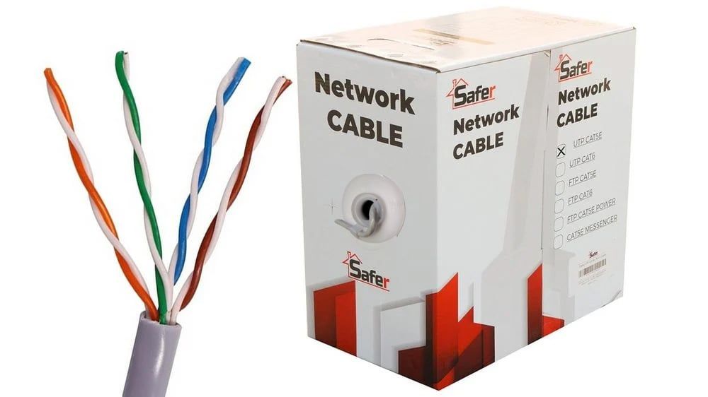 Cablu de retea UTP Cat5e, CCA, 305 metri, Safer, SAF-UTPCCA-CAT5E-305M