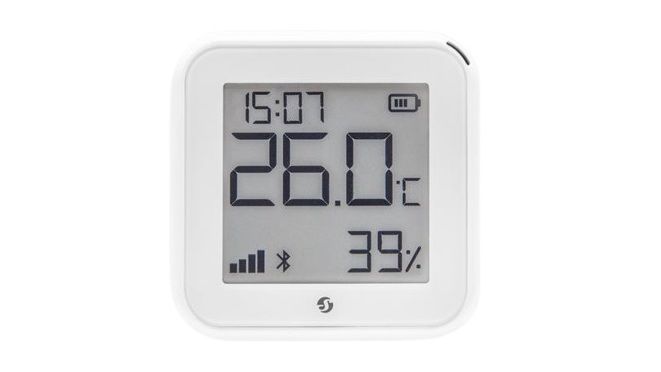 Senzor de umiditate si temperatura Shelly Shelly HT GEN3, Wi-Fi, Bluetooth, port USB, afisaj e-paper, alb