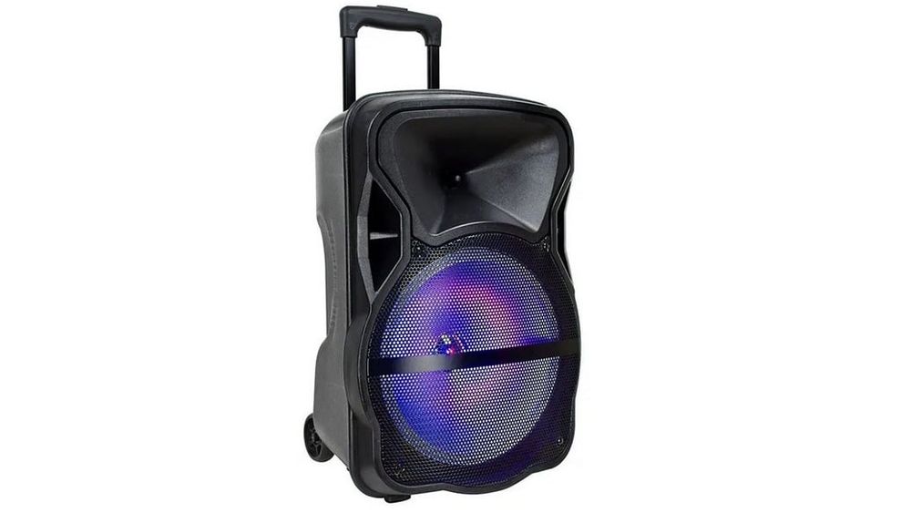 Boxa portabila 50W RMS, 15 inch/38cm, V-Tac SKU-7738, USB, micro SD, radio FM, telecomanda, microfon cu fir si wireless