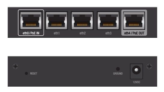 Ubiquiti EdgeRouter X, Gigabit, 5 Porturi, PoE Pass Trough, alimentare 9-26V, Cu management, ER-X