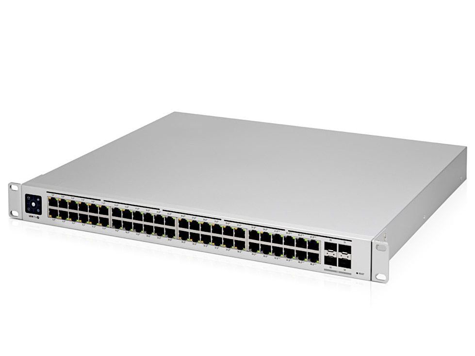 Switch 52 porturi, Ubiquiti USW-PRO-48-POE UniFi PRO, 48x PoE+ si PoE++, 4x SFP, 600W, cu management
