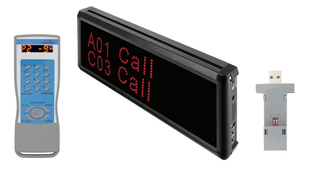 Receptor cu afisaj LCD Y-900 pentru 400 statii de apelare wireless, Software PC, telecomanda, alarma sonora
