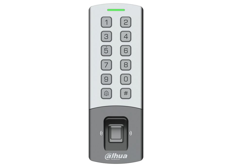 Control acces standalone TCP/IP Dahua ASI1212M, card RFID, amprenta, parola, maxim 10000 utilizatori, RS485, Wiegand, IP65