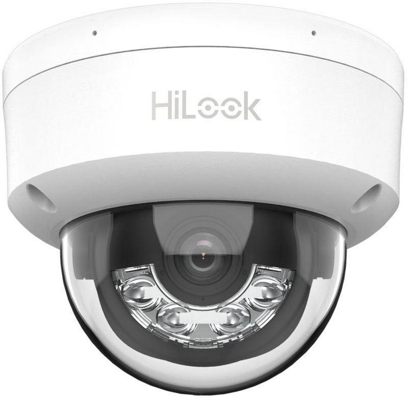 Camera supraveghere dome IP Hikvision HiLook IPC-D120HA-LU, 2MP, 2.8mm, Iluminare duala, Microfon, PoE, IP67, IK08