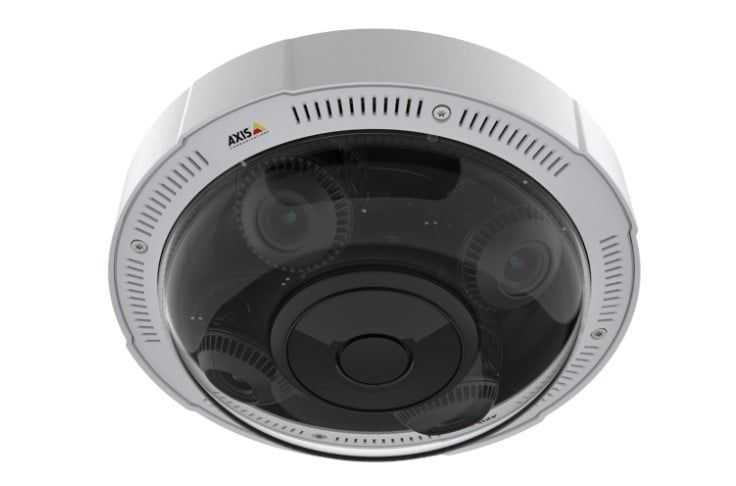 Camera supraveghere IP panoramica AXIS P3727-PLE, 4 lentile de 2MP, Iluminare IR 50m, Functii AI, PoE, NEMA 4X, IP66, IK09