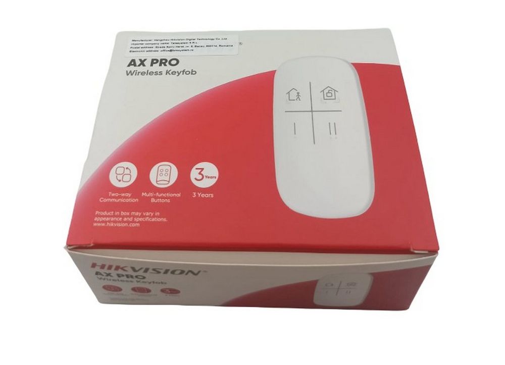 [RESIGILAT] Telecomanda de control pentru sistem de alarma Tri-X wireless Hikvision AXPRO DS-PKF1-WE-R1