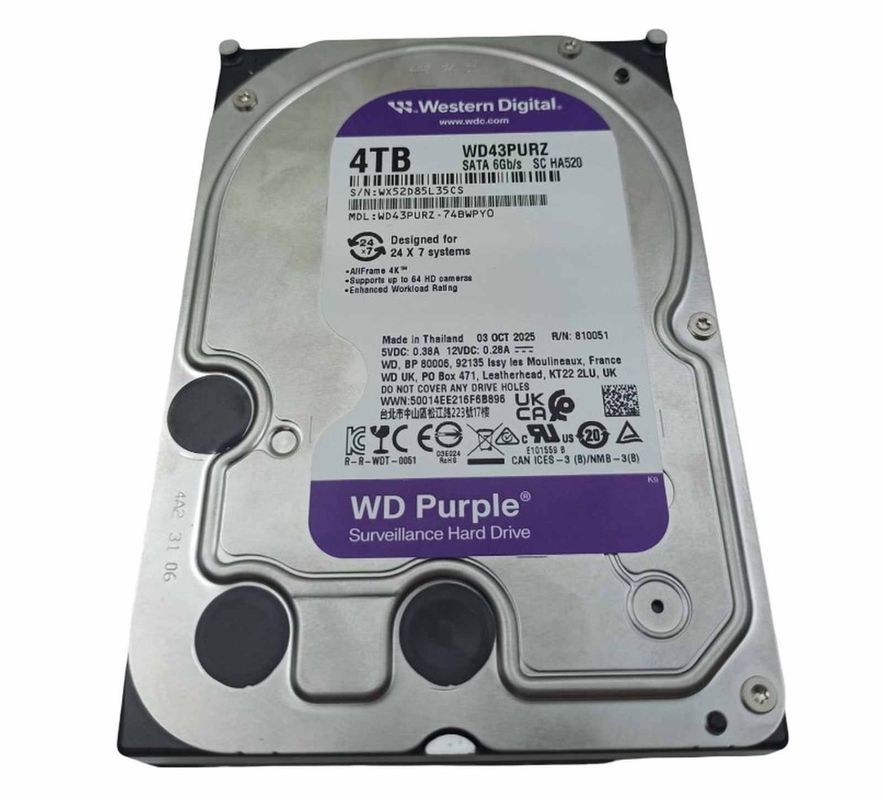 [RESIGILAT] Hard Disk 4 Tera (HDD) SATA, Western Digital Purple 3.5 Surveillance, pentru supraveghere video, WD43PURZ-R1