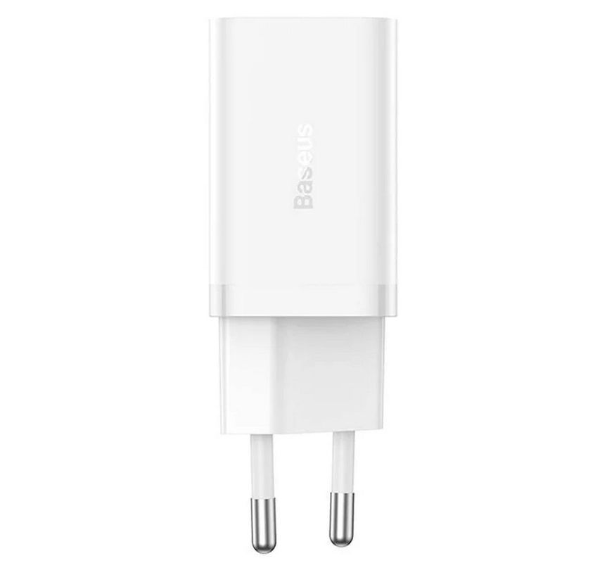 Incarcator de perete Baseus CCGP180102, 40W, 2 porturi USB-C, plastic, alb