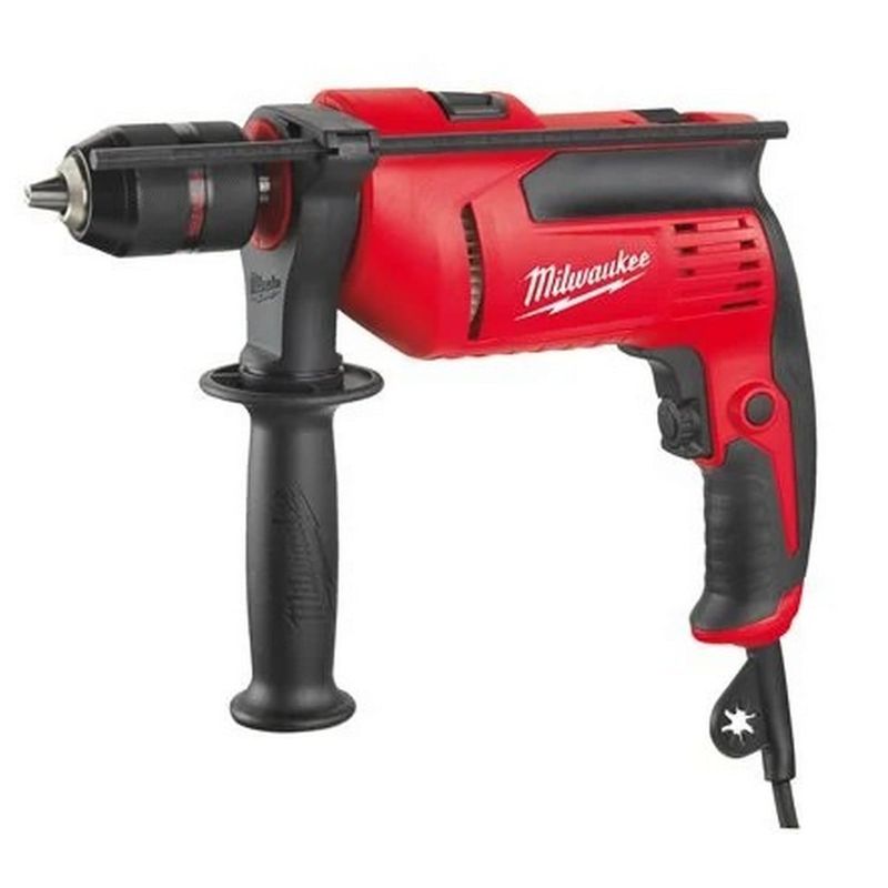 Masina de gaurit Milwaukee, cu percutie, motor 705W, mandrina metalica 13mm, cablu 4m, 4933431955