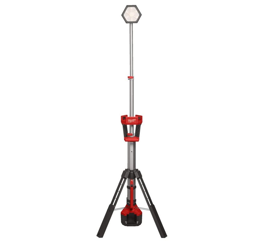 Proiector turn M18 Milwaukee, cu acumulator si incarcator, 2800 lumeni, extensibil, IP54, 4933492903
