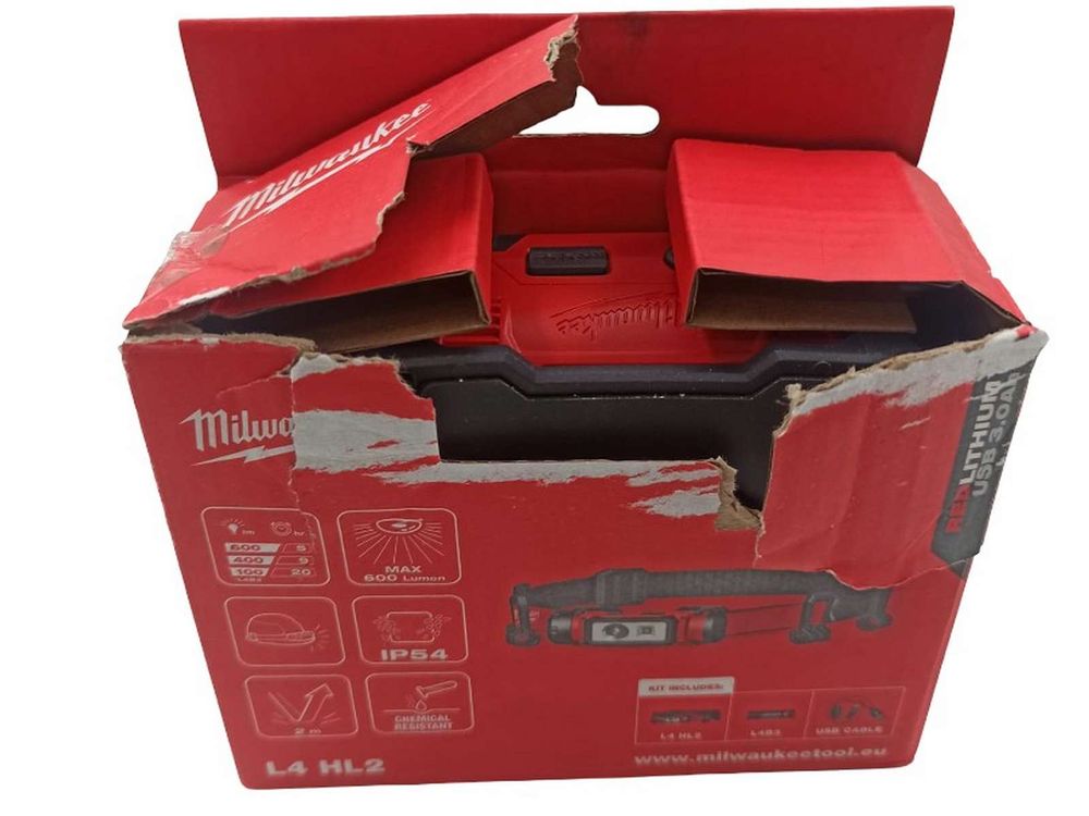 [RESIGILAT] Lanterna frontala reincarcabila Milwaukee TRUEVIEW L4 HL2-301, 600 lumeni, incarcare prin USB, acumulator 4V, IP54, 4933479963-R1