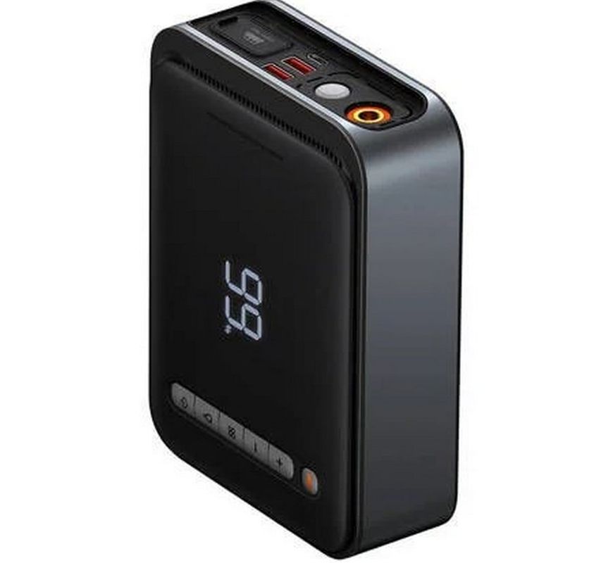 Starter auto + Compresor Baseus, 3 in 1, pornire baterie auto 8000mAh, 1000A, power Bank USB, indicator LED, CGCN000001
