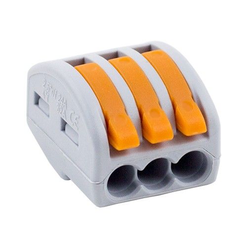 Set 10 bucati conector, 3 fire, 0.08 mm² la 2.5 mm², W-413