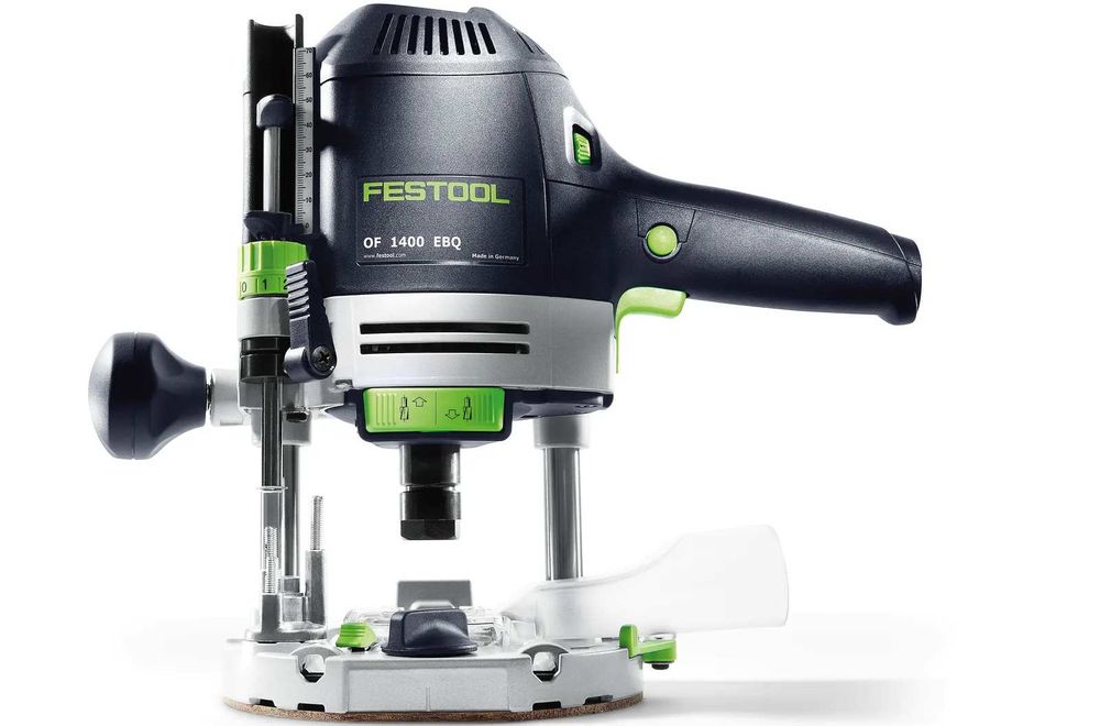 Masina de frezat OF 1400 EBQ-Plus+Box-OF-S Festool, 1400W, cursa frezare 70mm, cutie de biti, aparatoare de aspirare, 576540