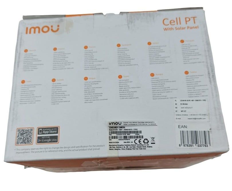 [RESIGILAT] Kit supraveghere, Camera Wireless Imou Cell PT, 3MP, Acumulator 15000 mAh si Panou solar 3W, IPC-K9EP-3T0WE/FSP12C-R1