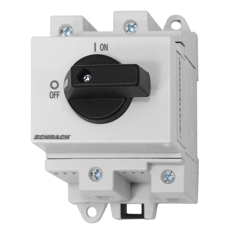 Comutator modular Off/On, 2 poli, 32A, 600V, montaj sina DIN, IP40, Schrack IN7R0204