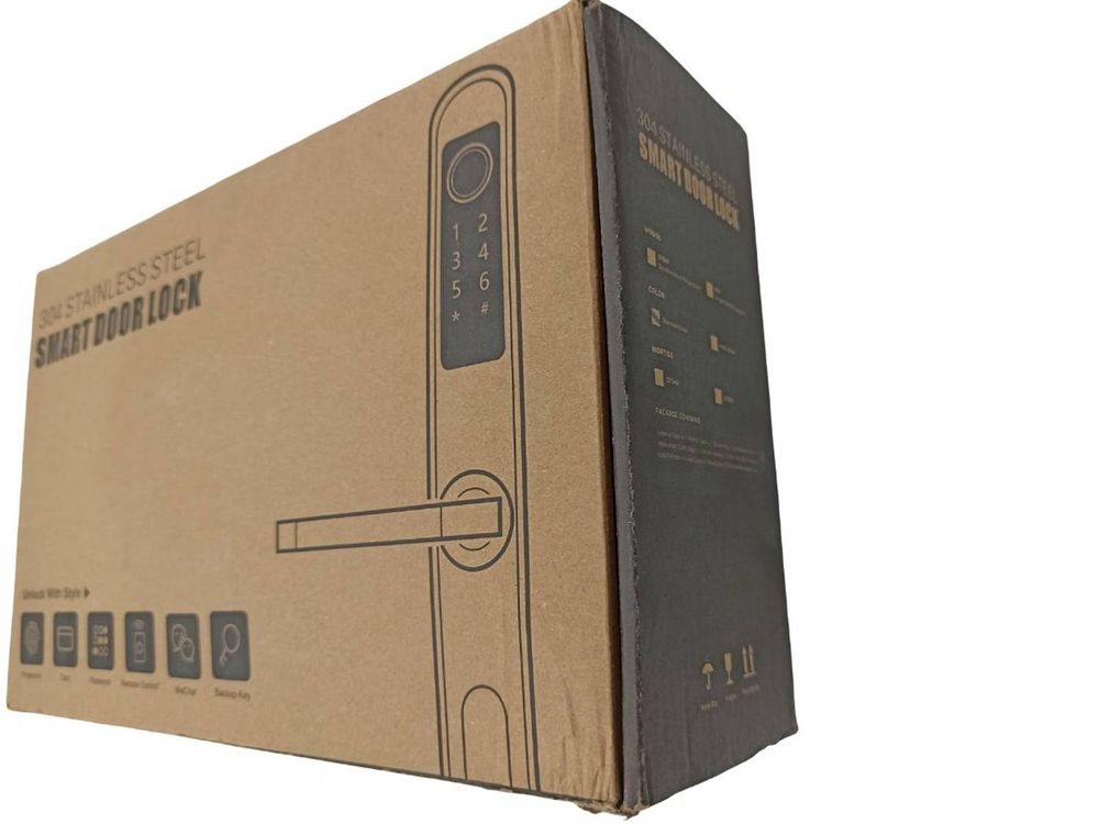 [RESIGILAT] Incuietoare completa cu clanta, maner si Control Acces prin PIN, Card sau Wi-Fi Tuya, Pentru Exterior, IP55, A11-WF-R2