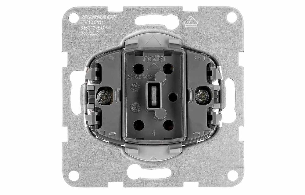 Insert cap scara pentru intrerupator Schrack EV100111, cleme cu element elastic, 230V, 10A, IP20