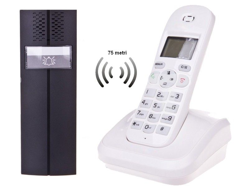 Interfon audio wireless cu telefon Dect