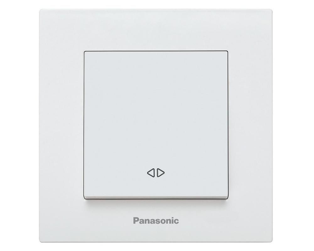 Intrerupator alb cap cruce, cu montaj incastrat, IP 20, Karre Plus Panasonic P-KP1.CR