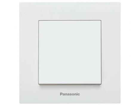 Intrerupator simplu alb normal/deschis cu montaj incastrat, IP 20, Karre Plus Panasonic P-KP1