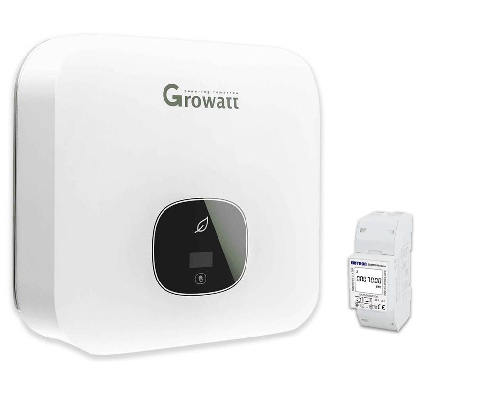 Invertor Monofazat, 5kW, Eficienta 98.4% si Contor inteligent Monofazic, Growatt MIN5000(AFCI)-Meter1