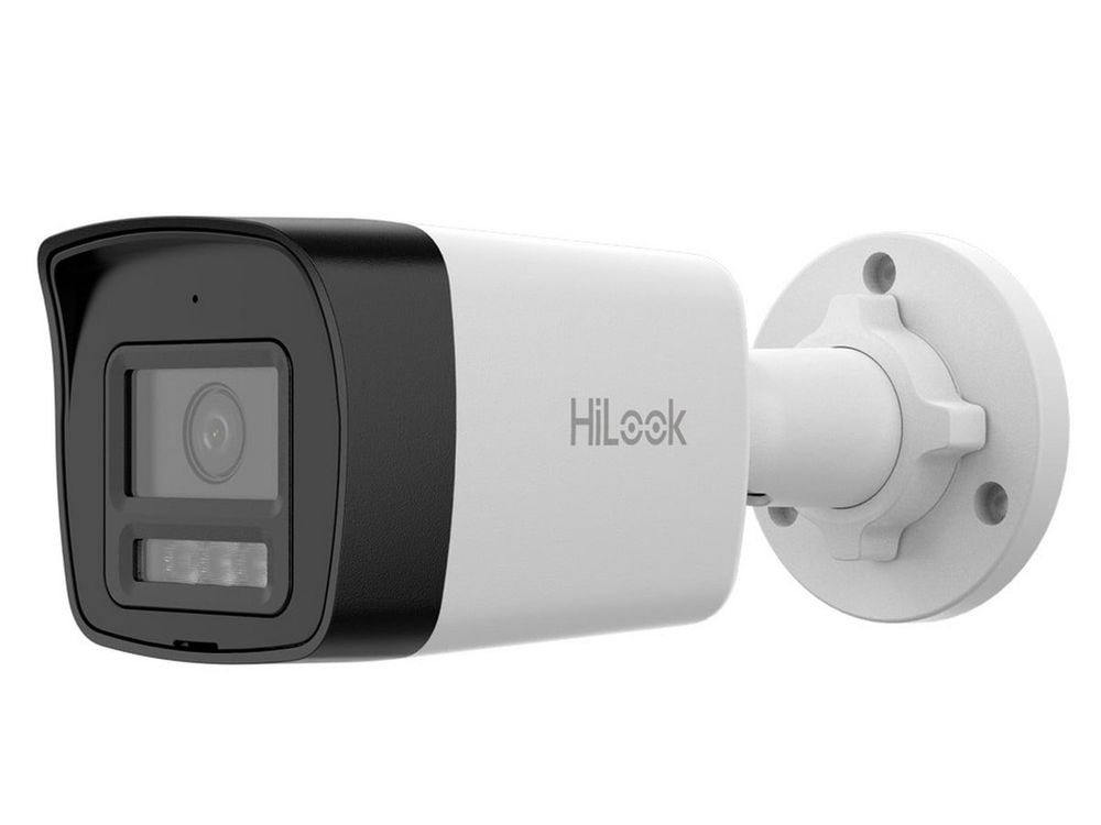Camera supraveghere IP HiLook Hikvision IPC-B140HA-LUC, 4MP, iluminare duala, 2.8 mm, microfon, IP67, PoE