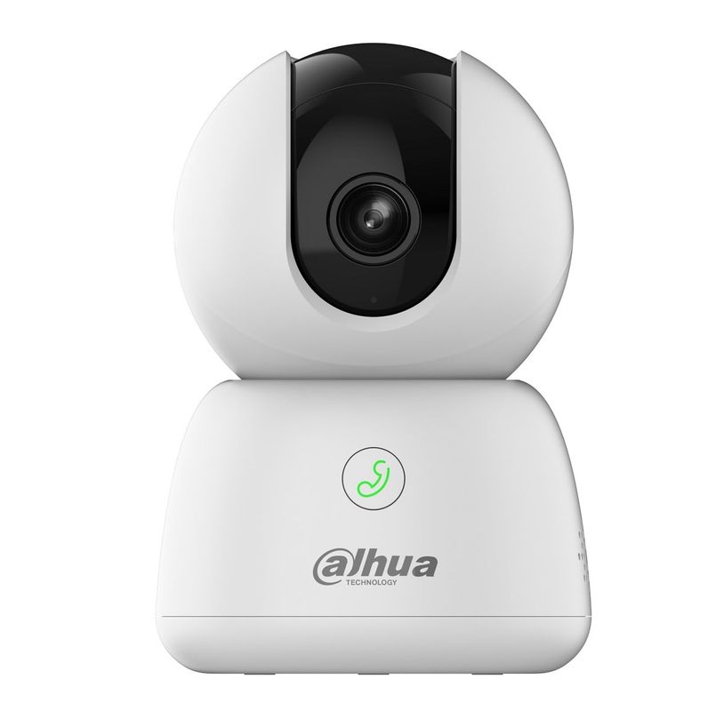 Camera IP Wireless de interior cu buton de apel Dahua IPC-H5B, 5MP, IR 10m, Detectie si urmarire persoane si animale, Patrulare, Microfon, Difuzor, Slot MicroSD