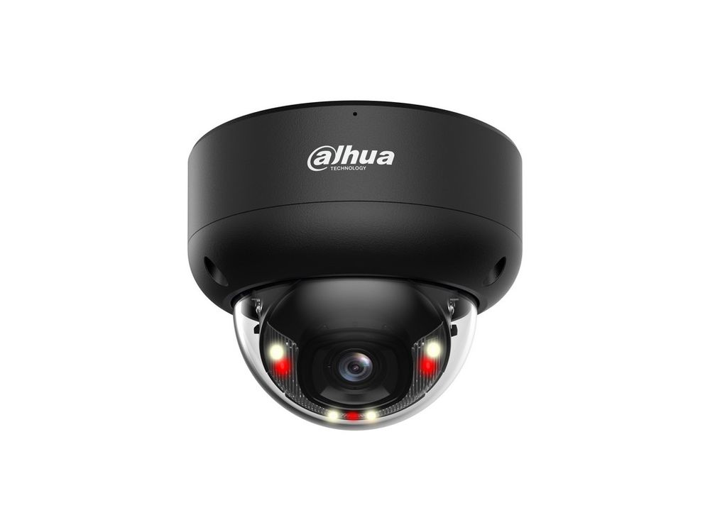 Camera supraveghere IP Dahua IPC-HDBW3849E-AS-IL-0280B-Black, 8MP, 2.8 mm, WizSense, iluminare duala 30m, microfon, PoE, IP67 IK10