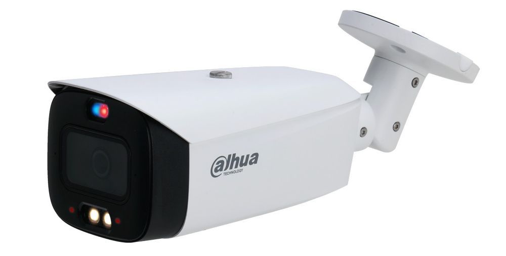 Camera IP Dahua, Dual Illumination 30m, TIOC, cu alarma acustica si optica, 8MP 4K, 2.8mm, Microfon si Difuzor, PoE, WizSense IPC-HFW3849T1-AS-PV-0280B-S3