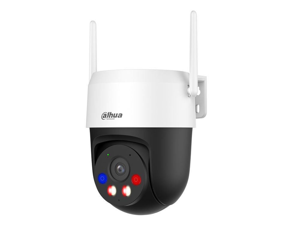 Camera supraveghere Wi-Fi 6 Dahua IPC-P3AS-PV, 3MP, rotire si inclinare, lumina duala 30m, detectie cu AI om/vehicul, alarma, urmarire automata, slot microSD, IP66, exterior