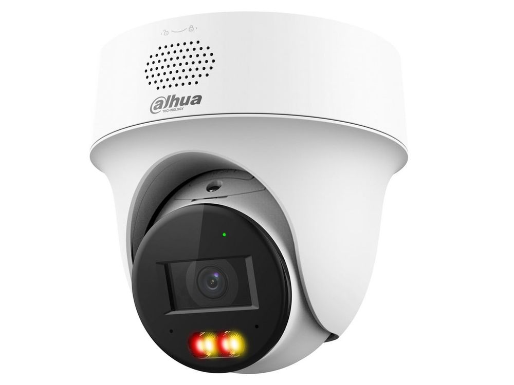 Camera supraveghere Dahua IPC-PT1439H-PV-0280B, 4MP 2K, 2.8mm, rotire si inclinare din aplicatie, iluminare duala, audio bidirectional, PoE, IP66