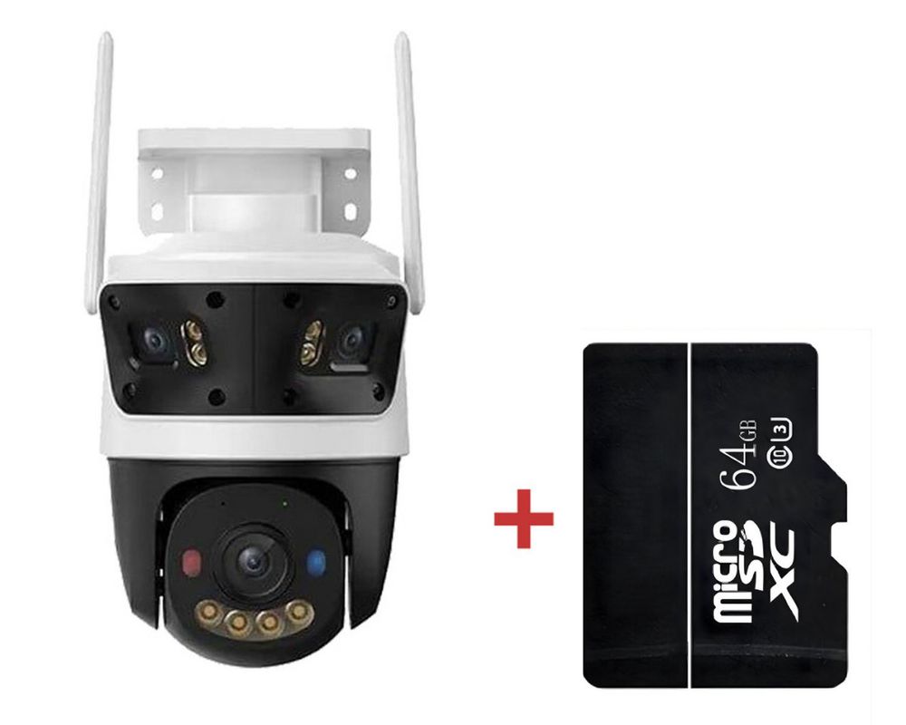 Kit camera Cruiser Triple Imou, 3+3+5MP, Wi-Fi, si card microSD 64GB cadou, IPC-S7UP-11M0WED+MICROSD64-IMOU