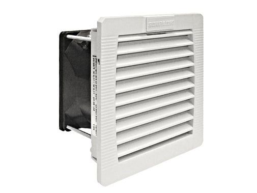 Ventilator cu filtru, 230V AC, 61mc/h, 145x 145x 70mm, gri deschis, IP54, Schrack IUKNF2523A