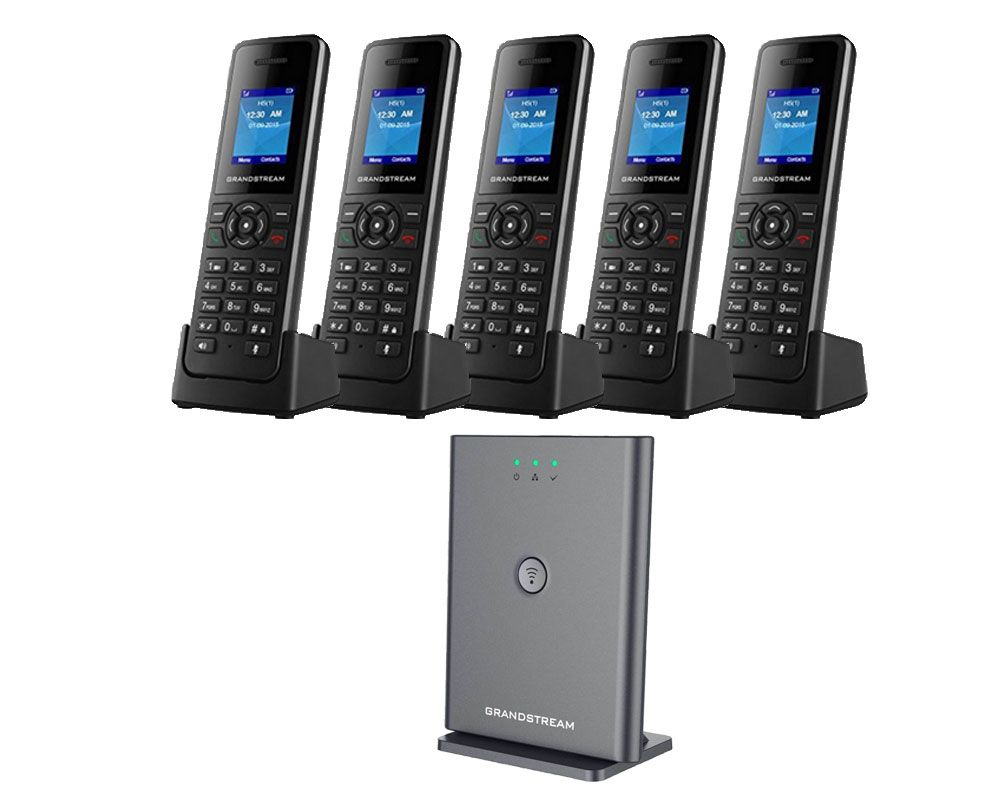 Set baza DP752 + 5 telefoane dect grandstream