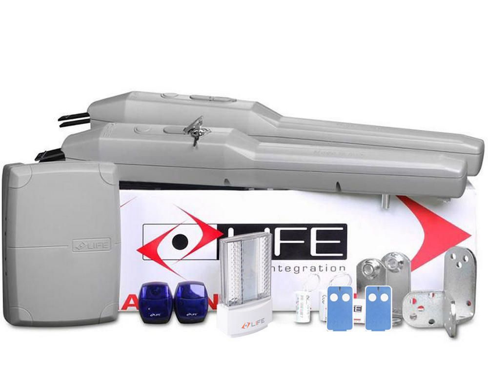 [RESIGILAT] Kit automatizare poarta batanta 2x3 metri Life, OPTIMO3 UNI-R