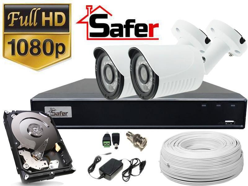 Kit complet 2 camere supraveghere video FULL HD exterior