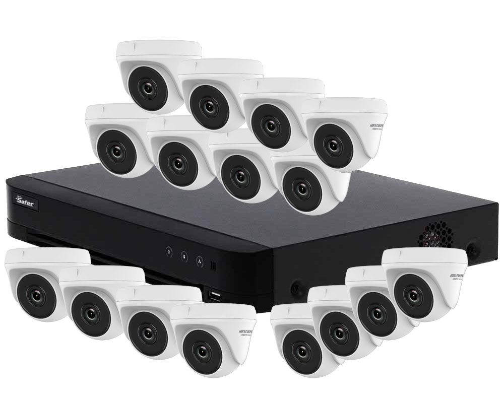 Kit de supraveghere video 16 camere interior cu DVR, rezolutie 5MP, Safer, SAF16XPRODM5MP20