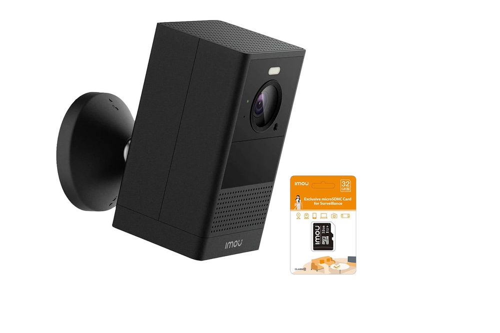 Kit de supraveghere IP wireless, Camera IP IMOU Cell 2 cu baterii, 4MP, Full Color + card microSD, 32GB, Imou, IPC-B46LP+SDCARD