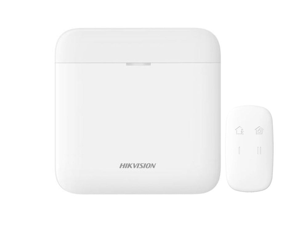 Kit Hikvision AX PRO, Centrala de efractie wireless cu 64 de zone si Telecomanda de control, DS-PWA64-LWE-PKF1