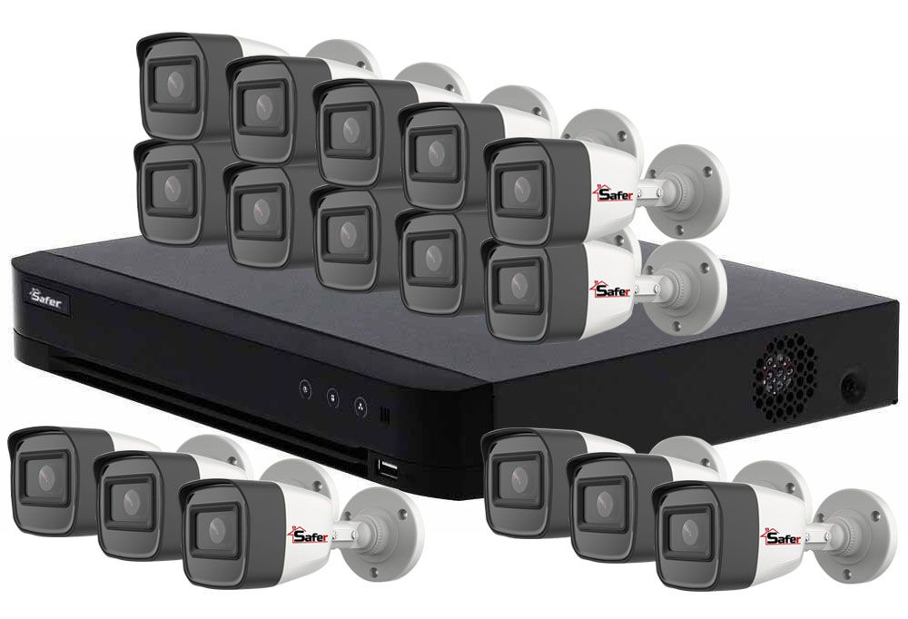 Kit supraveghere video SAFER, 16 Camere 5MP, IR 30m, DVR 16 canale 4K, SAF-16X5MPIR30