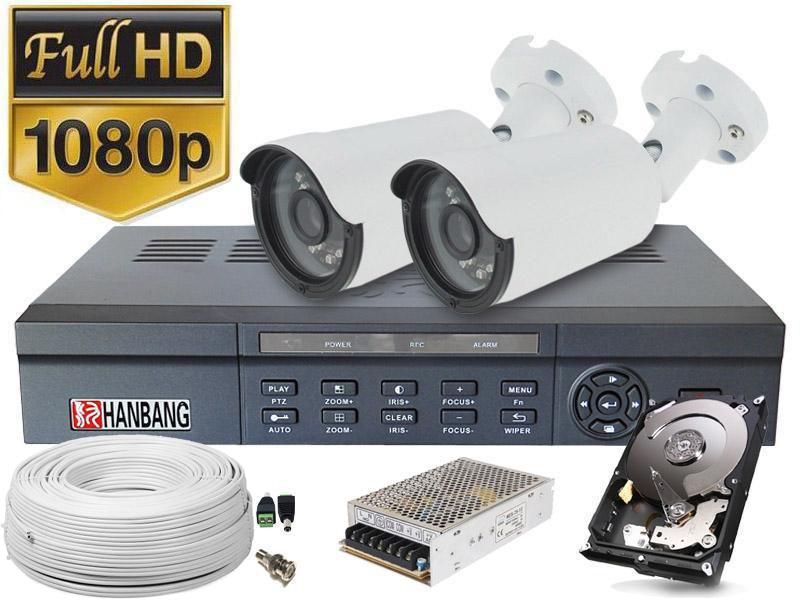 Kit supraveghere 2 camere de exterior complet FULL HD 1080p