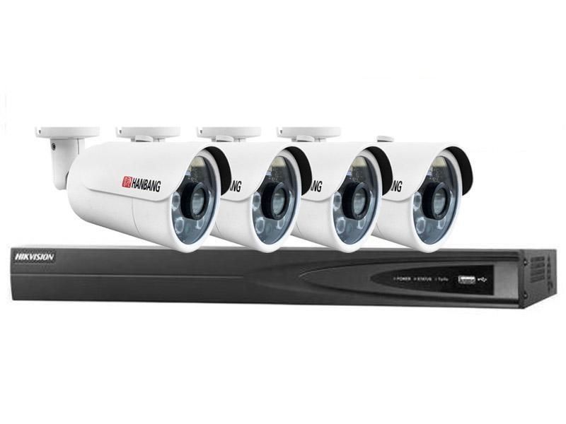 Kit supraveghere 4 camere video, 3 MEGAPIXELI, Hikvision - Hanbang