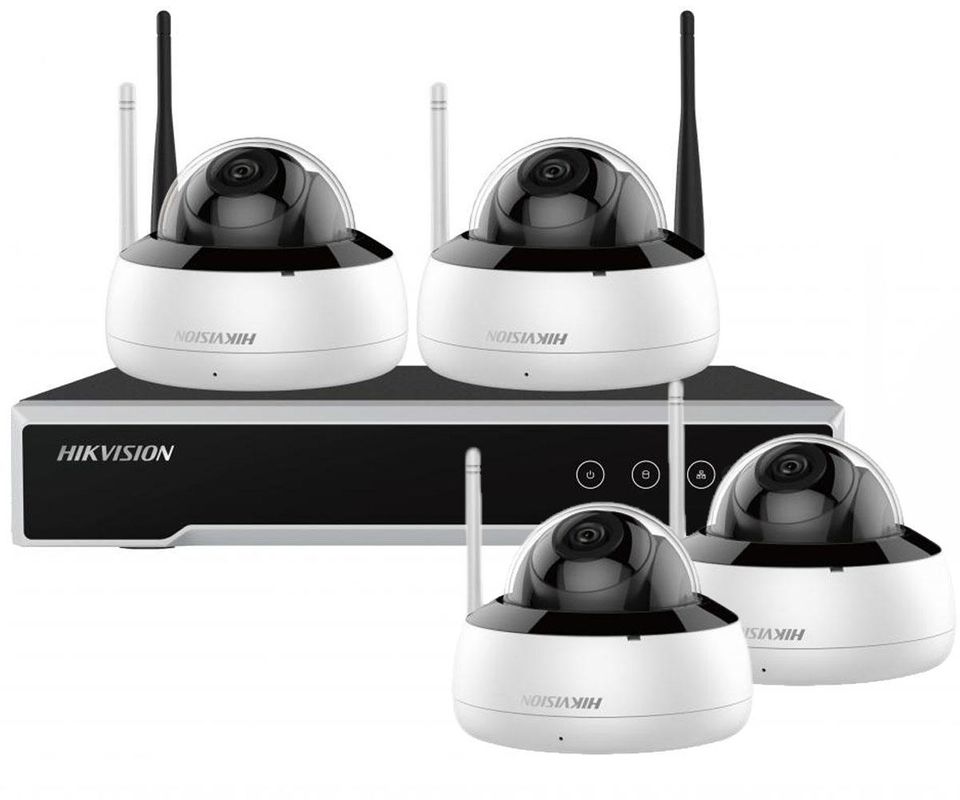 Kit supraveghere wireless 4 Mp, Hard inclus 1TB, interior, IR 30 metri, Hikvision