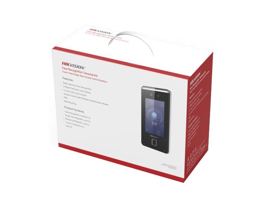 Kit complet access control, recunoastere faciala si amprenta, Mifare, accesorii, HIKVISION, DS-KAS541