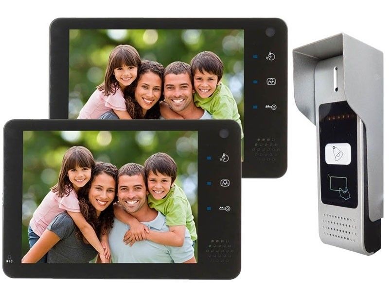 Kit videointerfon color 2 Posturi cu cartela deschidere si stocare SD