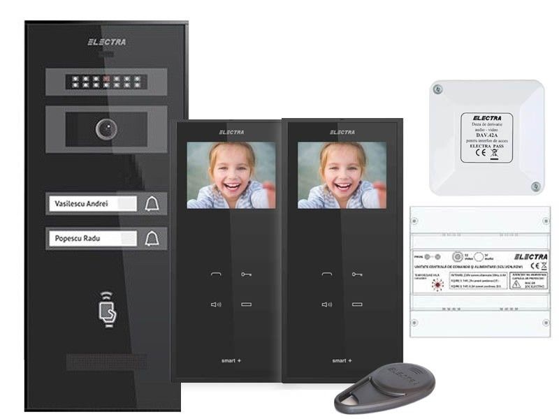 Kit videointerfon color Electra 2 familii KIT.VPE.2F0.xxB